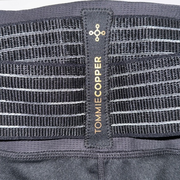 Tommie Copper Black Lower Back Support Leggings with Adjustable Straps Size L - Picture 9 of 12